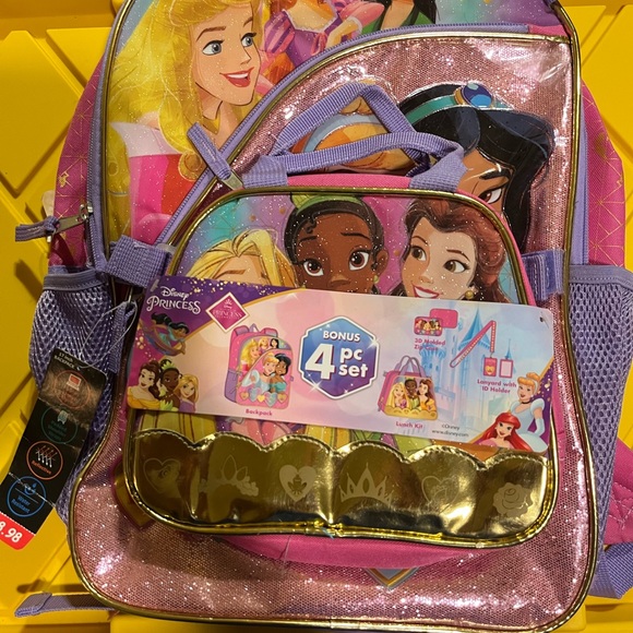 New Disney Princess Backpack Set - Picture 2 of 3